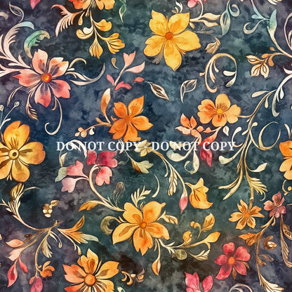 FLORAL IVY PATTERN VINYL - MULTIPLE VARIATIONS