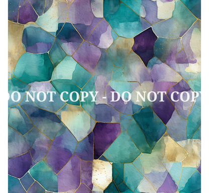 WATERCOLOR CRYSTALS PATTERN VINYL - MULTIPLE VARIATIONS