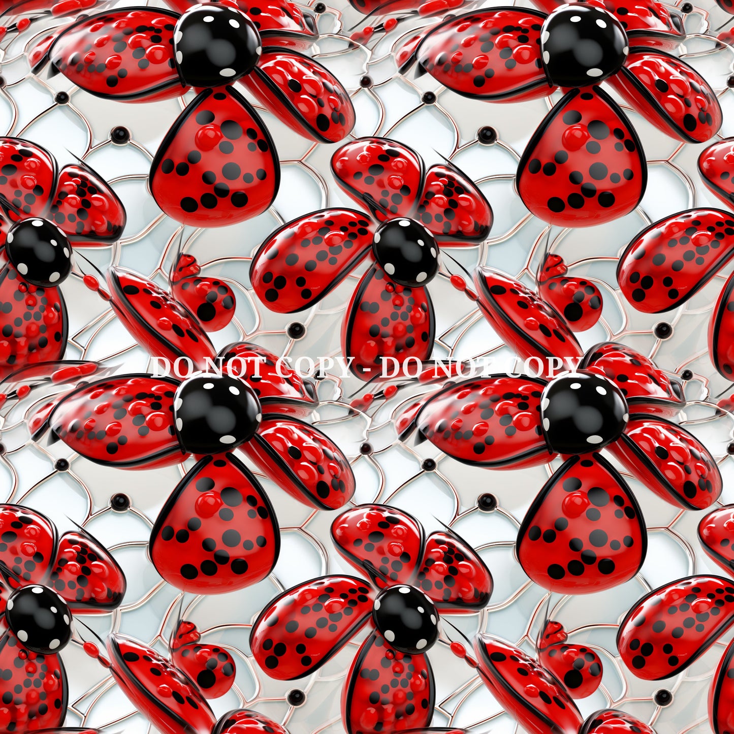 LADYBUG FLOWERS PATTERN VINYL - MULTIPLE VARIATIONS