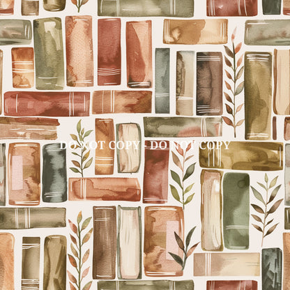 AUTUMN LIBRARY PATTERN VINYL - MULTIPLE VARIATIONS