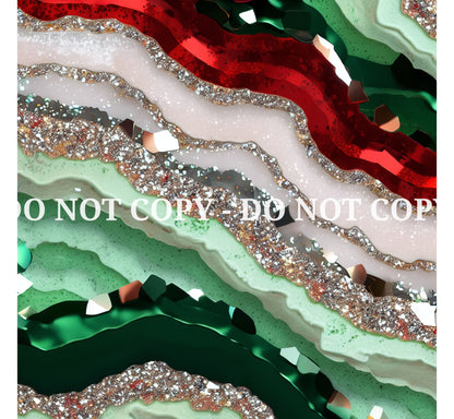 CHRISTMAS GLAM AGATE PATTERN VINYL - MULTIPLE VARIATIONS