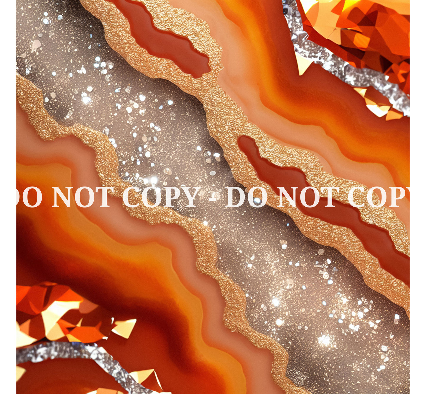 ORANGE GLAM AGATE PATTERN VINYL - MULTIPLE VARIATIONS