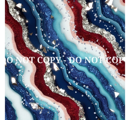 PATRIOTIC GLAM AGATE PATTERN VINYL - MULTIPLE VARIATIONS