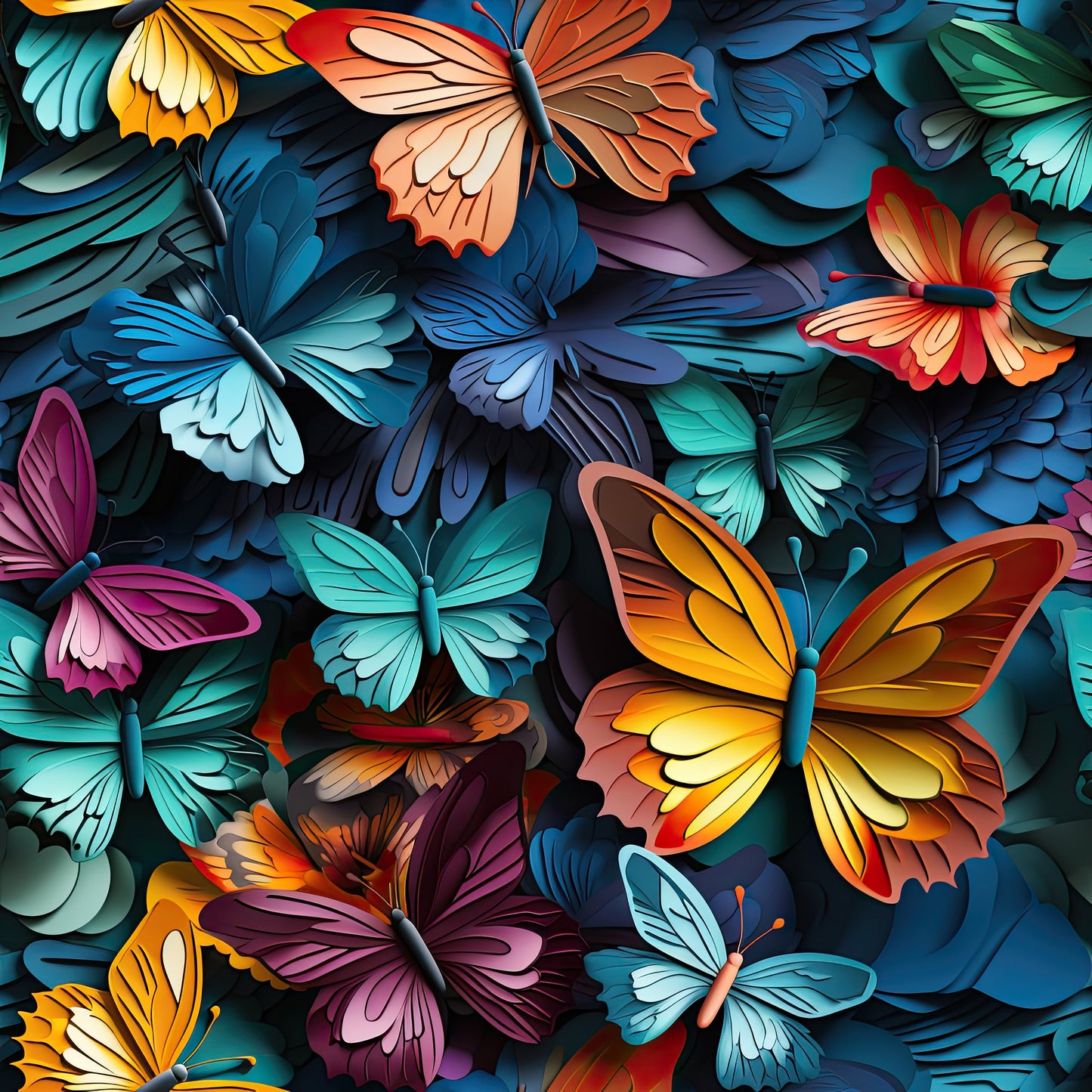 3D BUTTERFLIES - MULTIPLE VARIATIONS