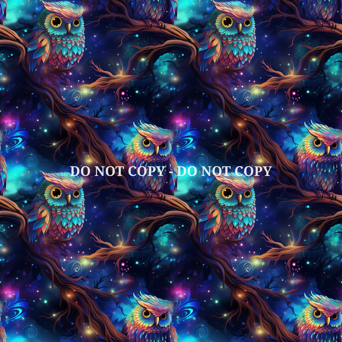 NEON OWL PATTERN VINYL - MULTIPLE VARIATIONS