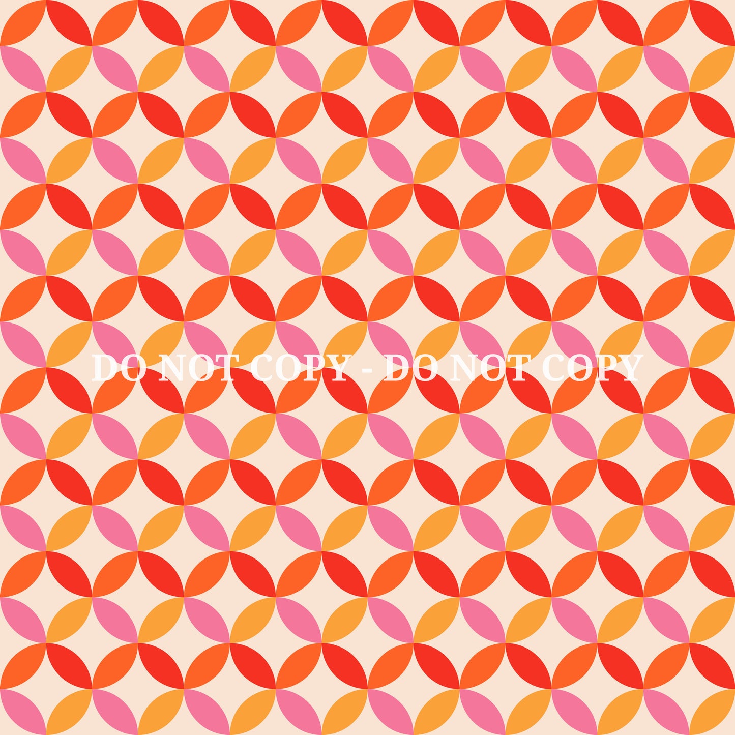 PINK AND ORANGE RETRO PATTERN VINYL - MULTIPLE VARIATIONS