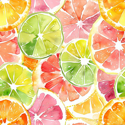 SLICES OF CITRUS PATTERN VINYL - MULTIPLE VARIATIONS