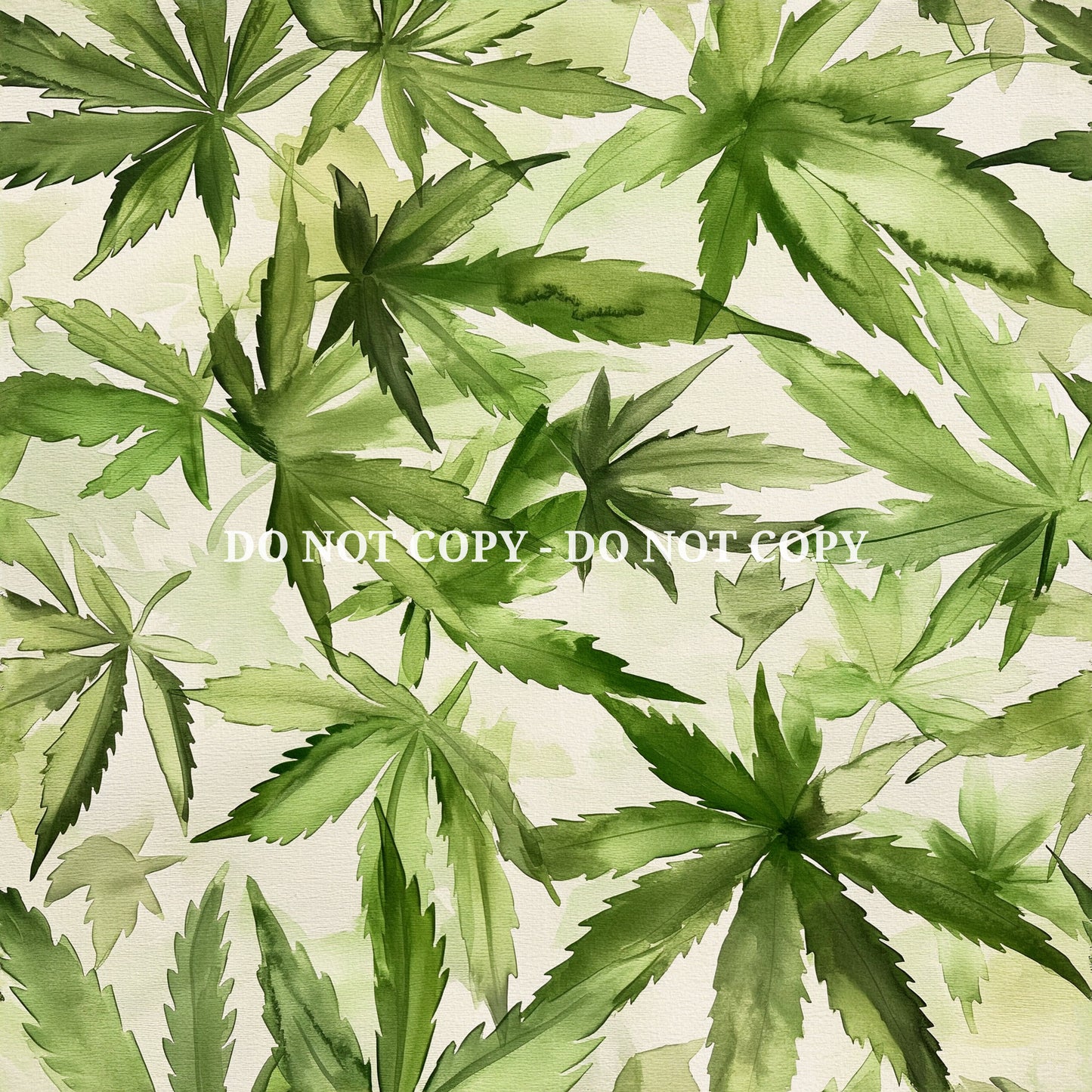 CANNABIS WATERCOLOR PATTERN VINYL - MULTIPLE VARIATIONS