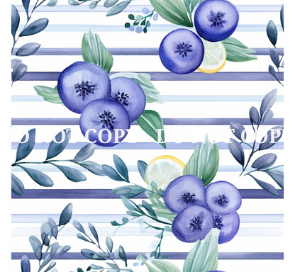 BLUEBERRY GARDEN PATTERN VINYL - MULTIPLE VARIATIONS