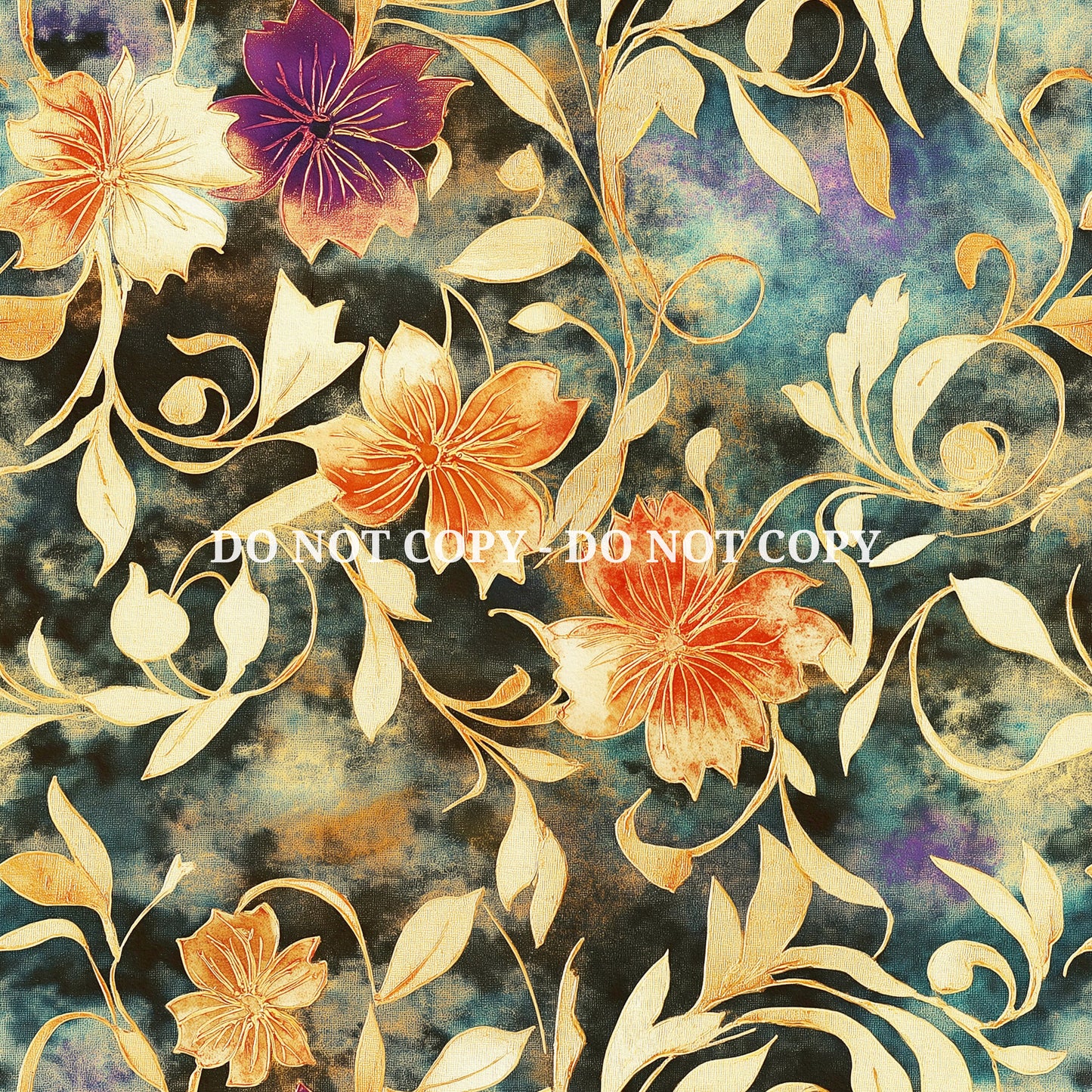 FLORAL IVY PATTERN VINYL - MULTIPLE VARIATIONS