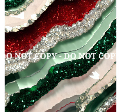 CHRISTMAS GLAM AGATE PATTERN VINYL - MULTIPLE VARIATIONS