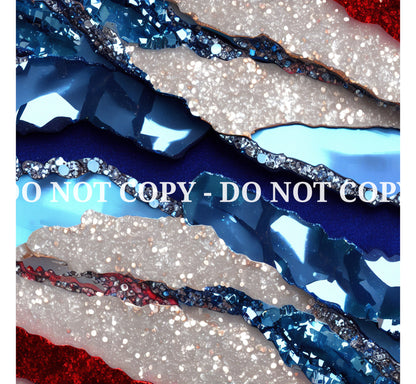 PATRIOTIC GLAM AGATE PATTERN VINYL - MULTIPLE VARIATIONS