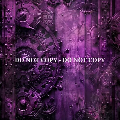 PURPLE JEWELED STEAMPUNK PATTERN VINYL - MULTIPLE VARIATIONS