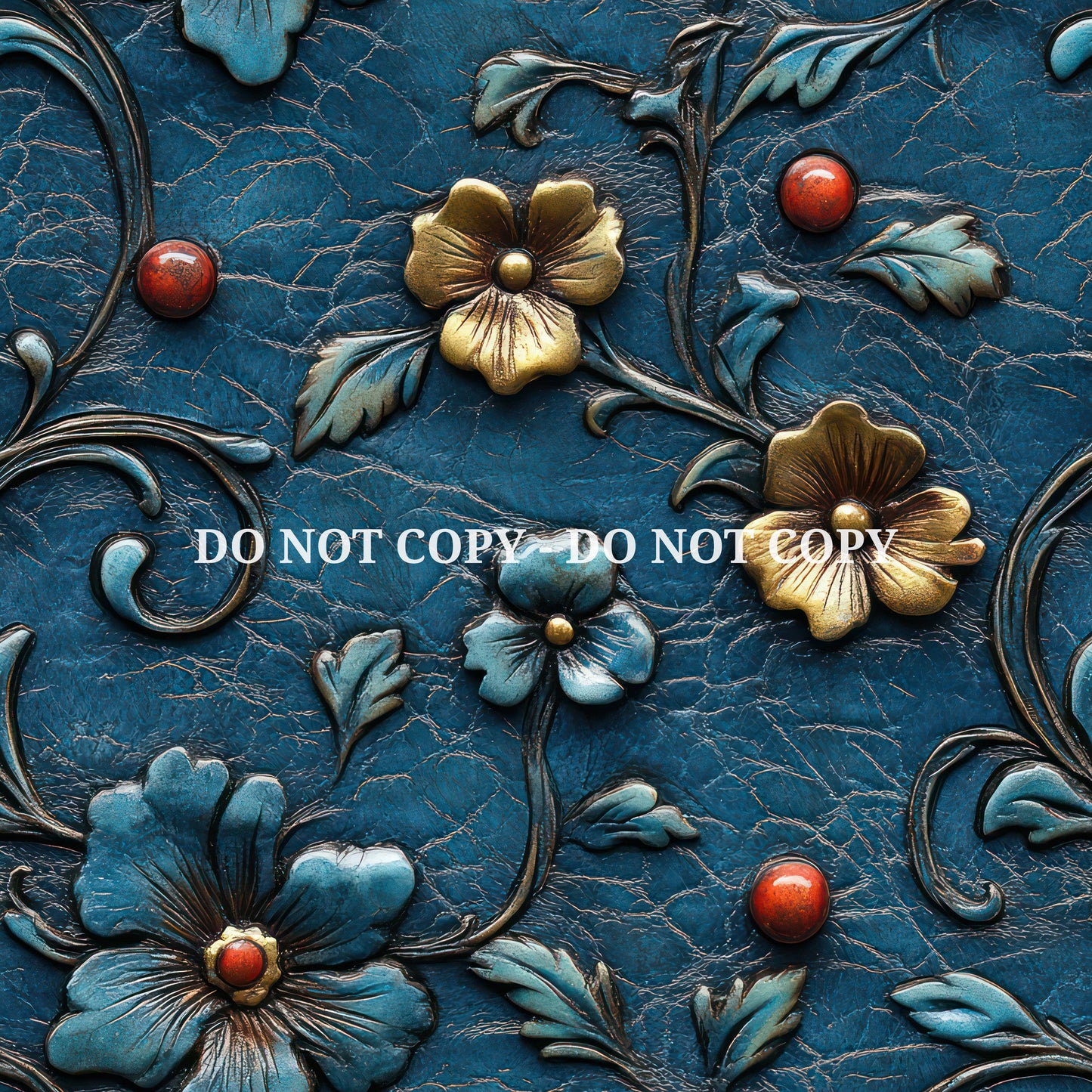 EMBOSSED AQUA LEATHER - MULTIPLE VARIATIONS