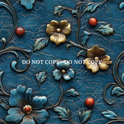 EMBOSSED AQUA LEATHER - MULTIPLE VARIATIONS