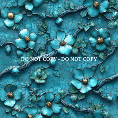 EMBOSSED AQUA LEATHER - MULTIPLE VARIATIONS