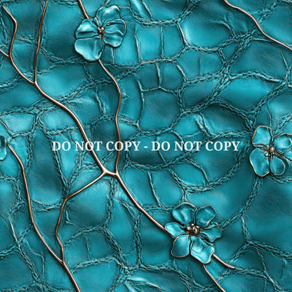 EMBOSSED AQUA LEATHER - MULTIPLE VARIATIONS