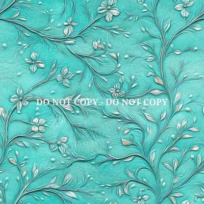 EMBOSSED AQUA LEATHER - MULTIPLE VARIATIONS
