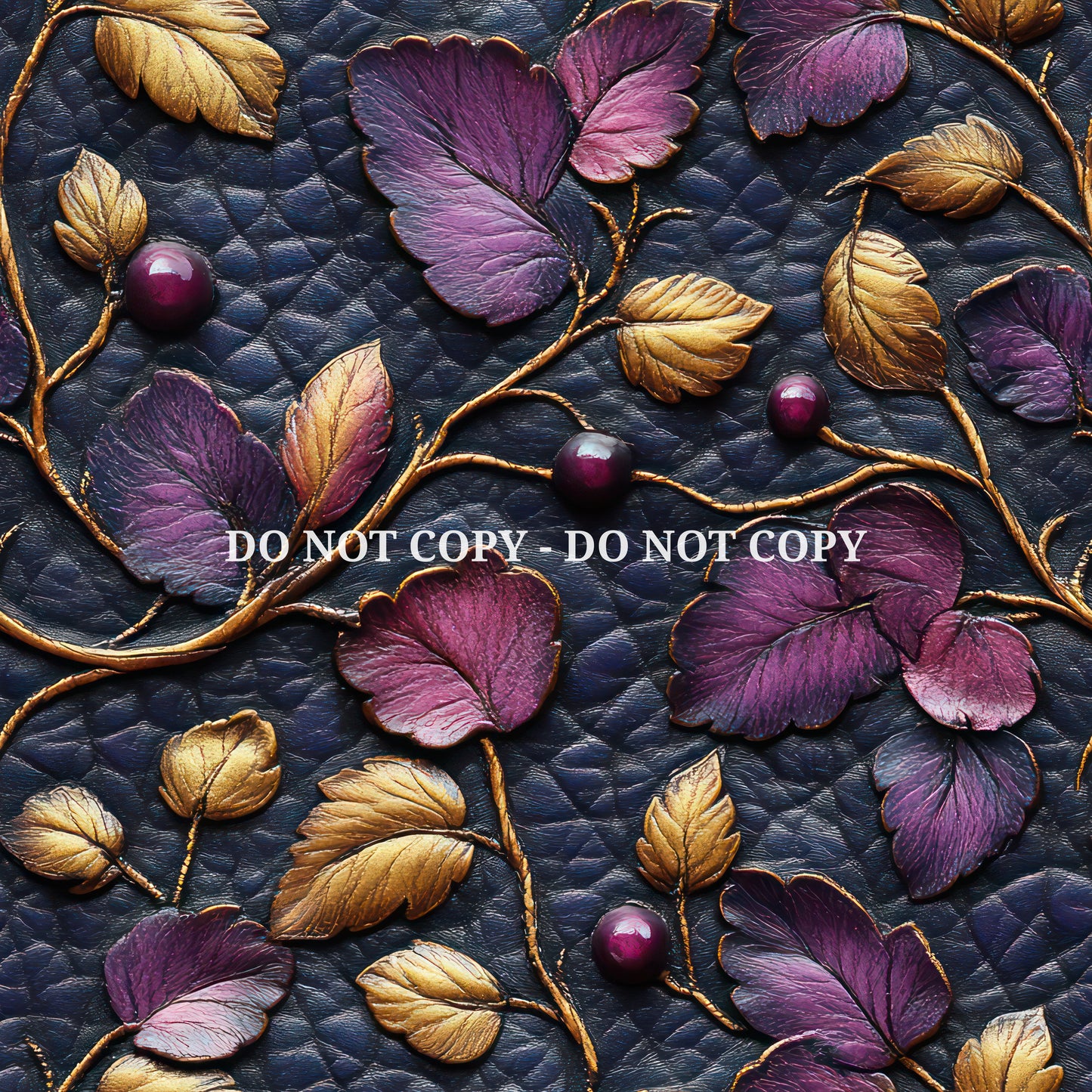 EMBOSSED PURPLE LEAVES - MULTIPLE VARIATIONS