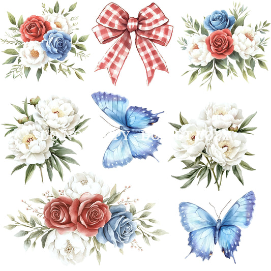 AMERICANA GIRL FLORAL - FLAIR SHEET