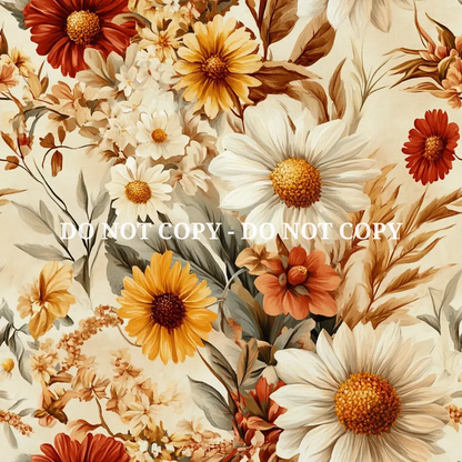 FALL FARM FLORAL PATTERN VINYL - MULTIPLE VARIATIONS