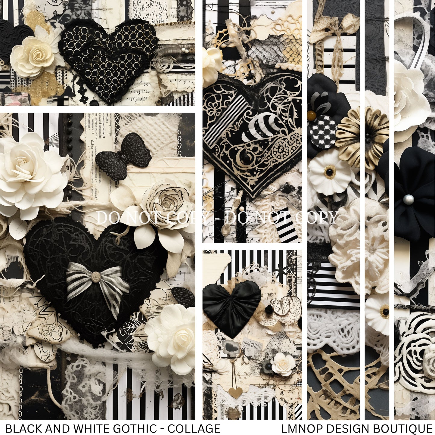 BLACK AND WHITE GOTHIC - COLLAGE VINYL