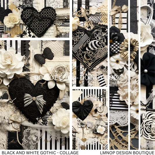 BLACK AND WHITE GOTHIC - COLLAGE VINYL