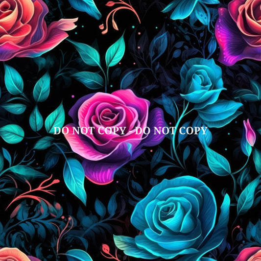 BRIGHT ROSES - PATTERN VINYL