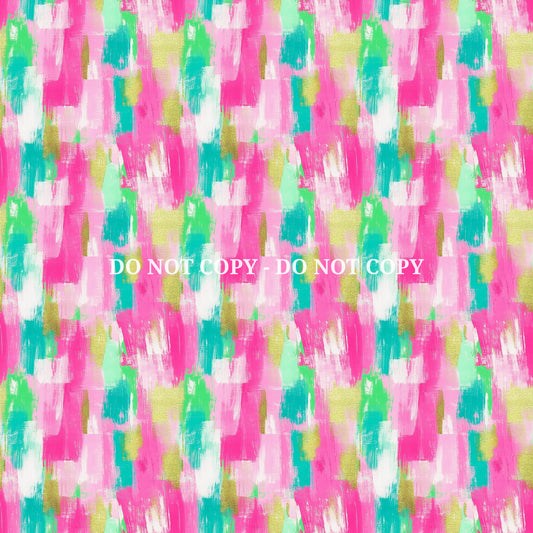 PAINTSTROKE PINK AND MINT - PATTERN VINYL