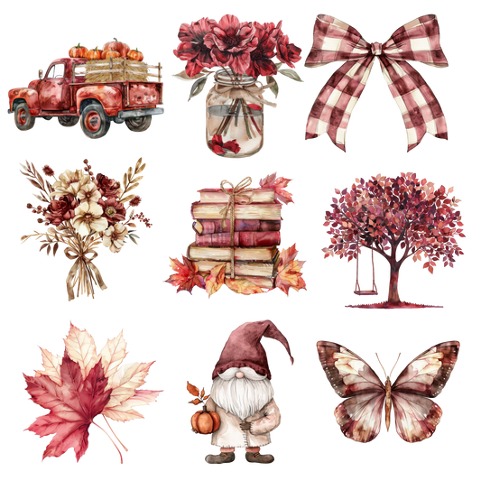 BURGUNDY AUTUMN FLAIR SHEET