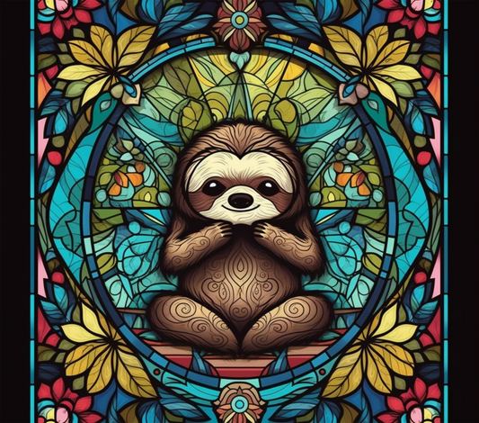 Baby Sloth Stained Glass