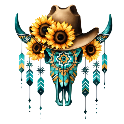 BOHO BULL SKULL - Decals