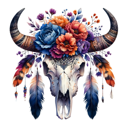 BOHO BULL SKULL - Decals