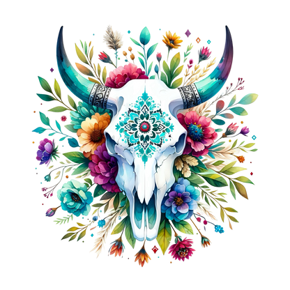 BOHO BULL SKULL - Decals