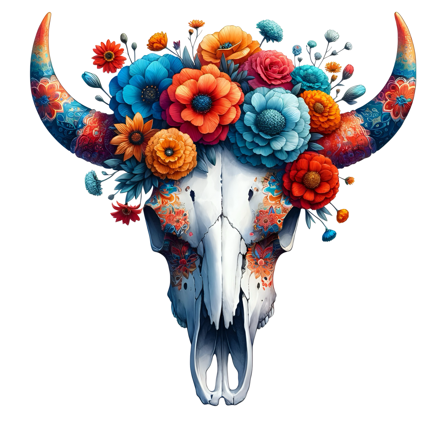 BOHO BULL SKULL - Decals