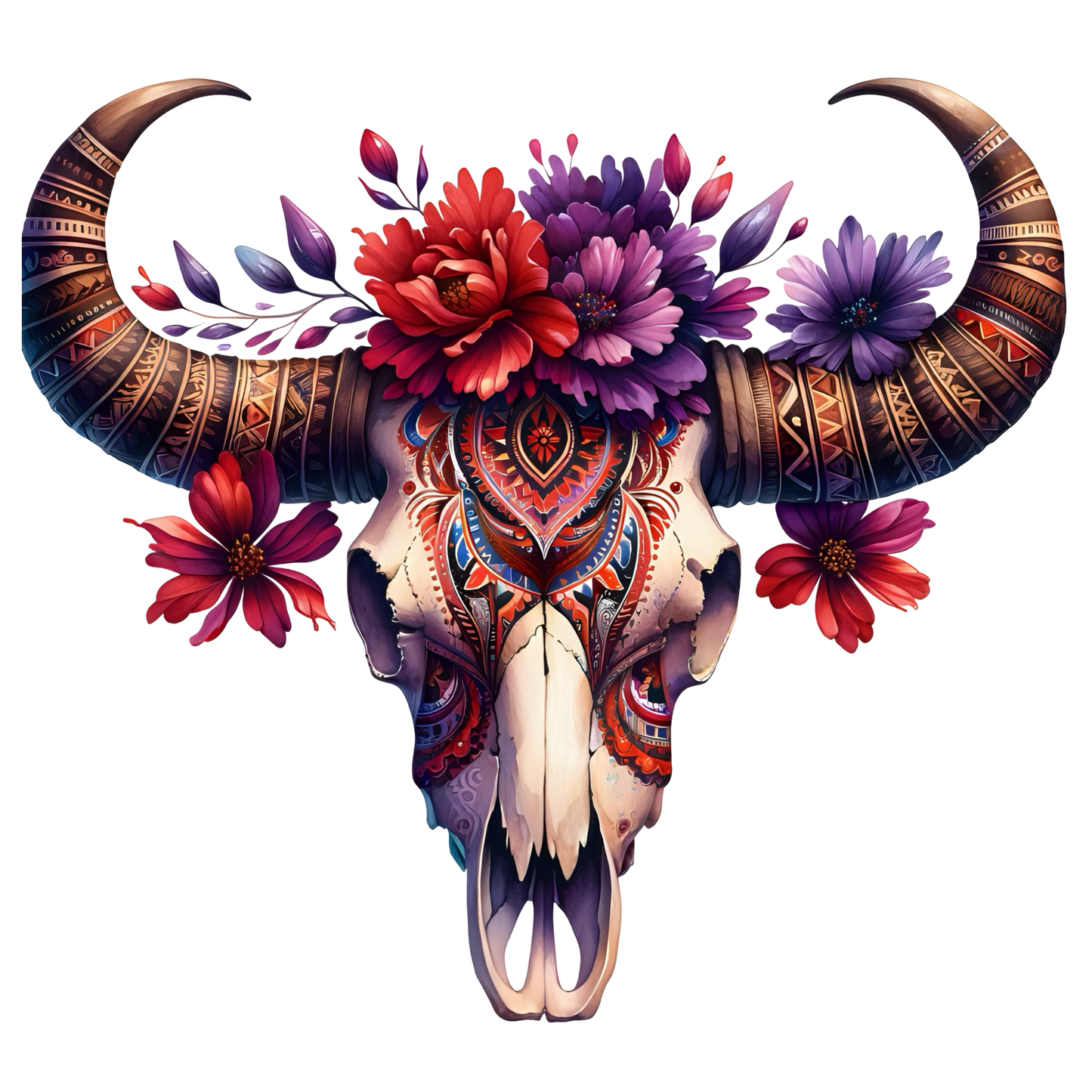 BOHO BULL SKULL - Decals