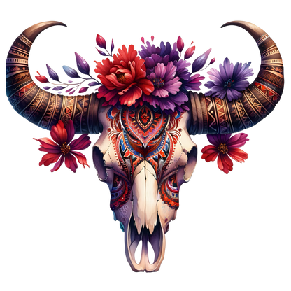 BOHO BULL SKULL - Decals