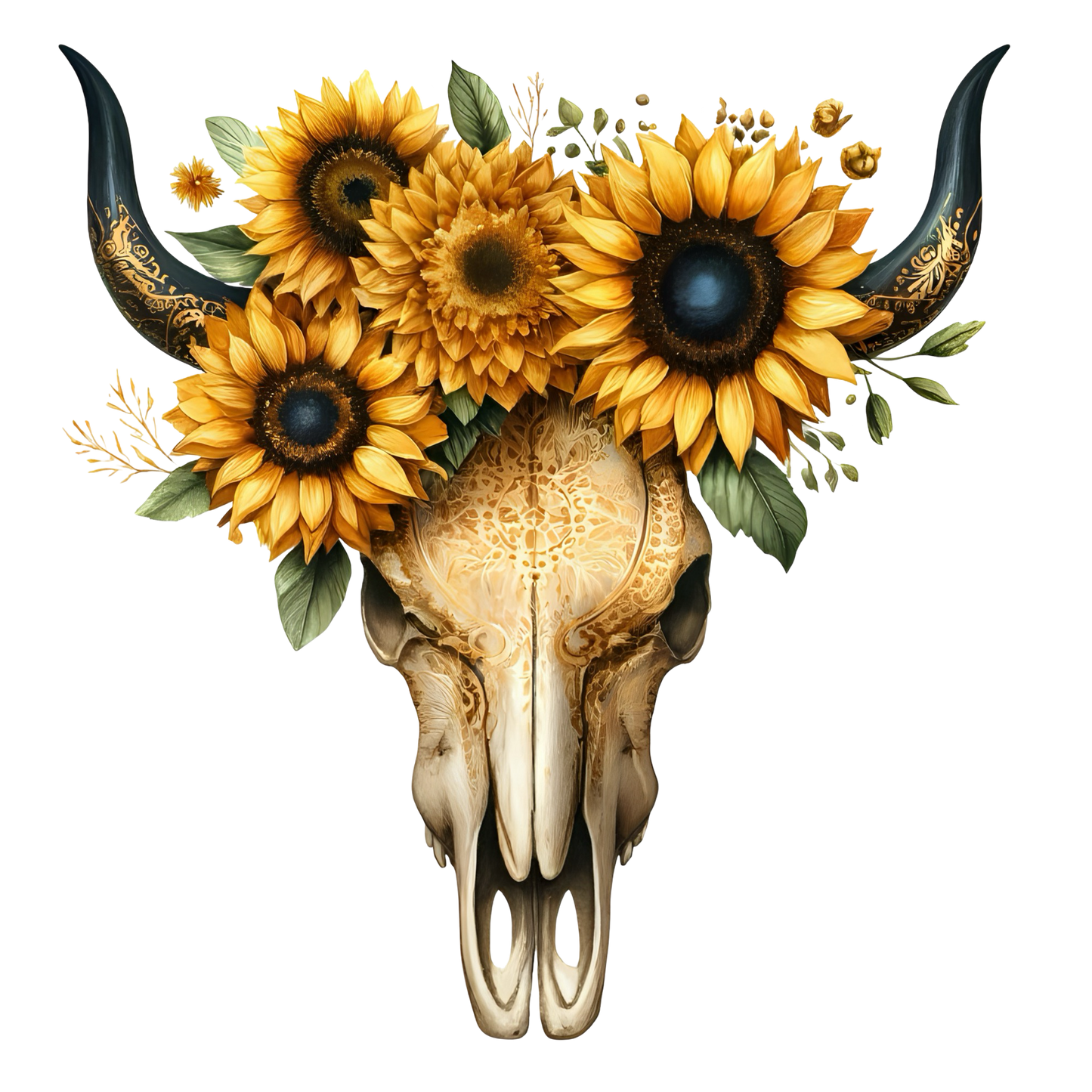 BOHO BULL SKULL - Decals