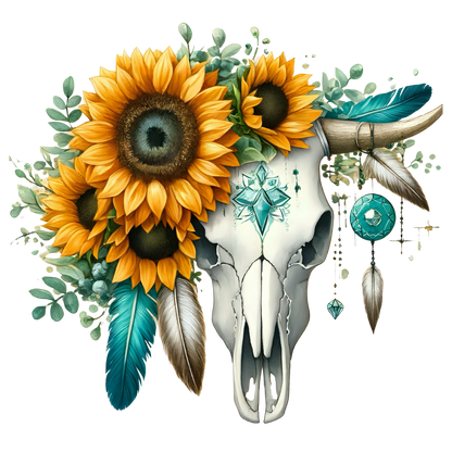 BOHO BULL SKULL - Decals