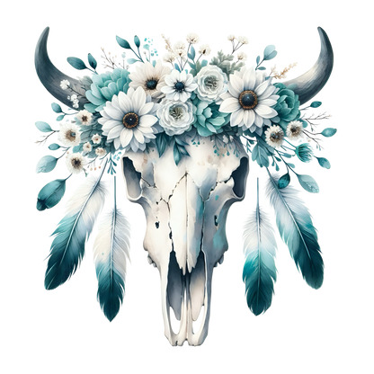 BOHO BULL SKULL - Decals