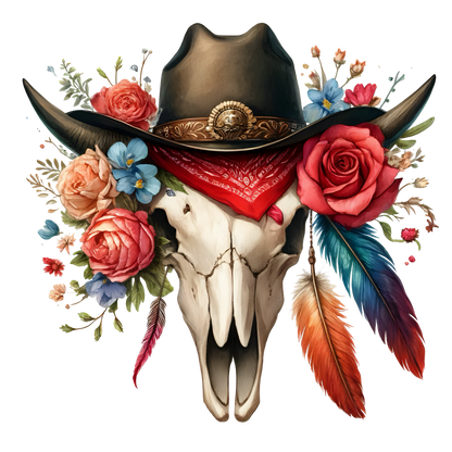 BOHO BULL SKULL - Decals