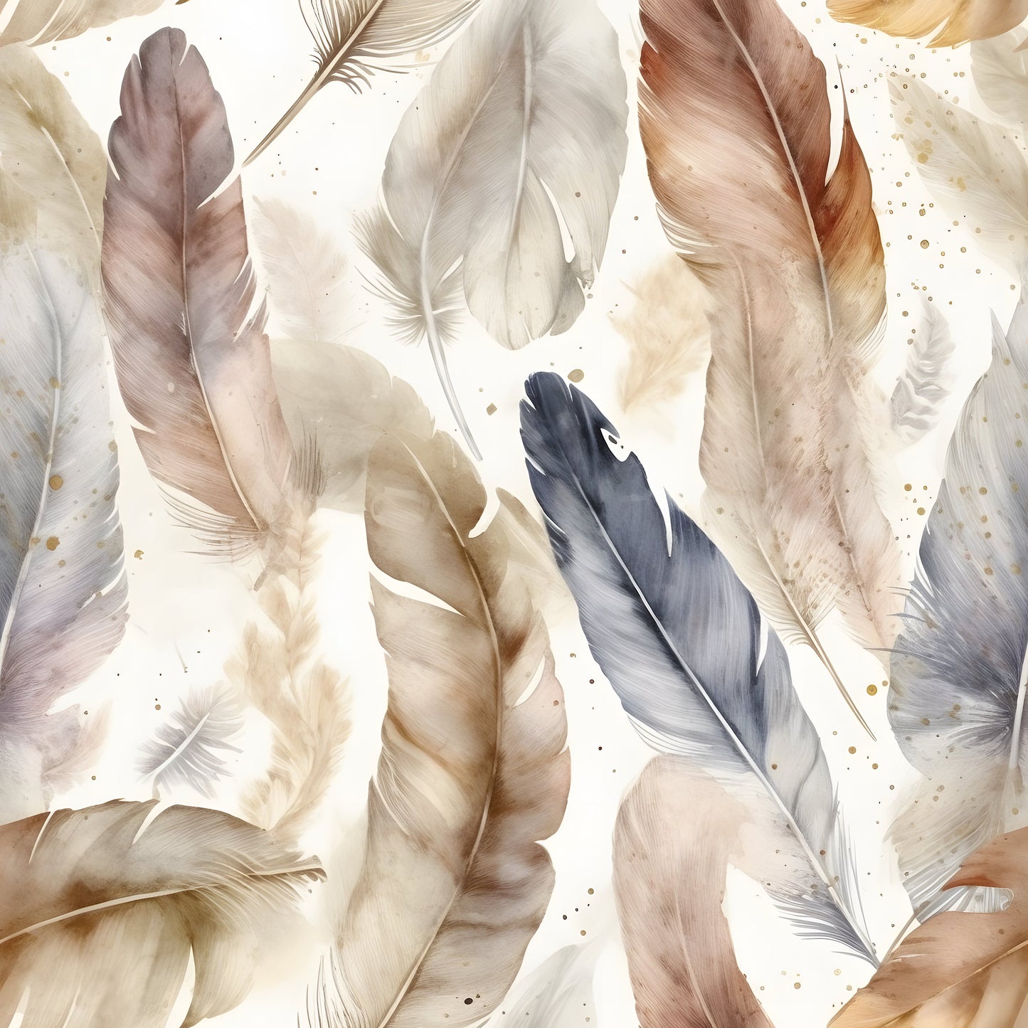 BOHO FEATHERS PATTERN VINYL - MULTIPLE VARIATIONS