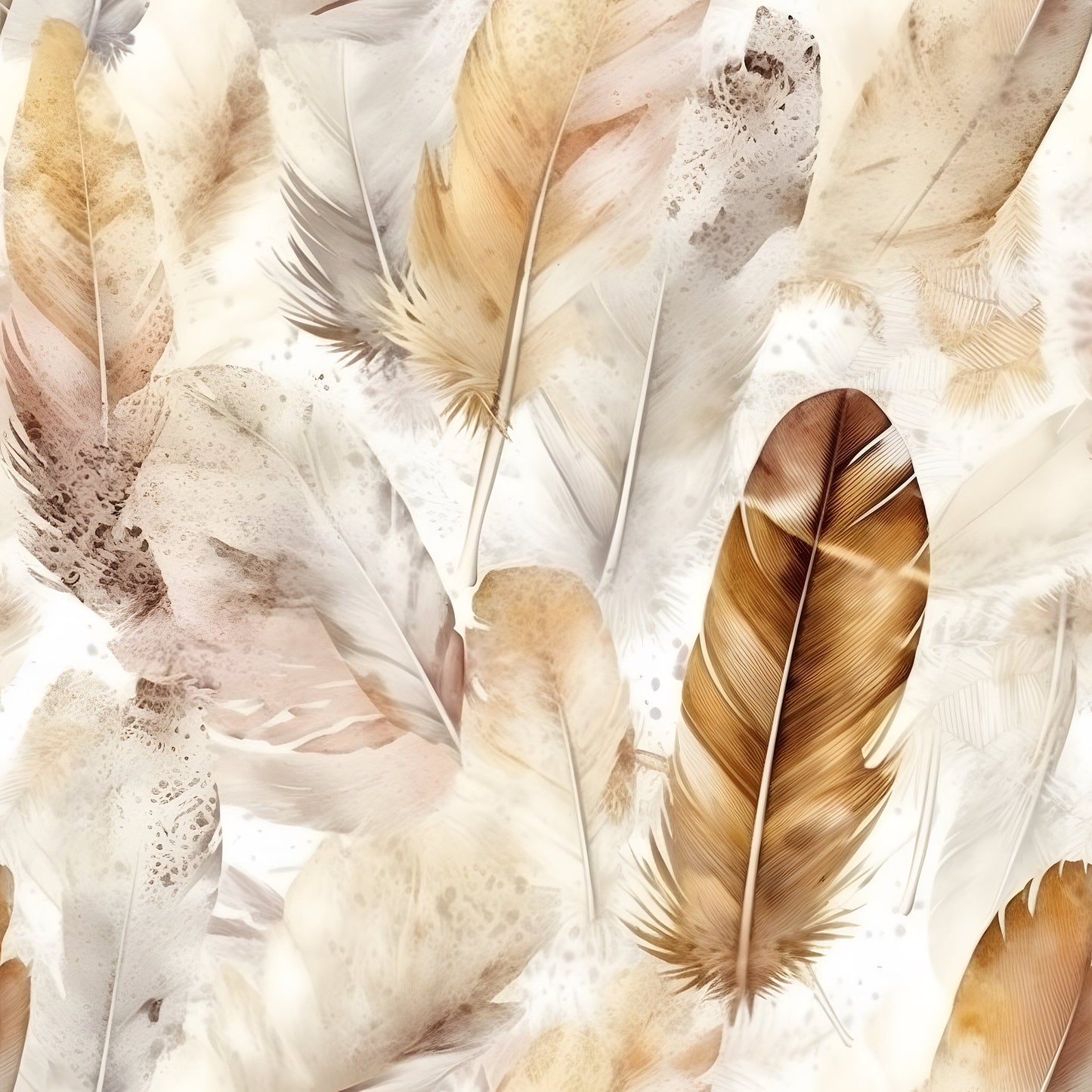 BOHO FEATHERS PATTERN VINYL - MULTIPLE VARIATIONS