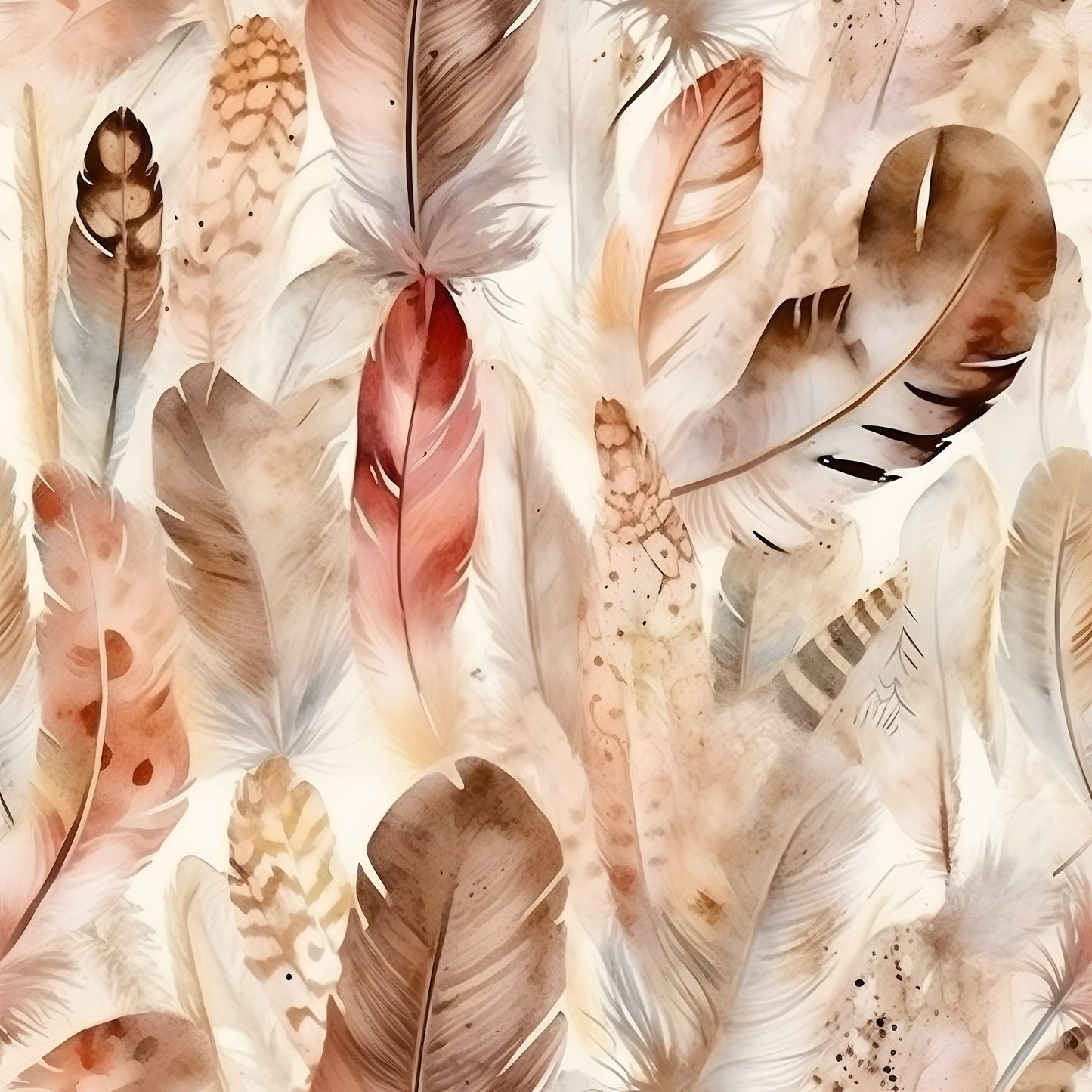 BOHO FEATHERS PATTERN VINYL - MULTIPLE VARIATIONS