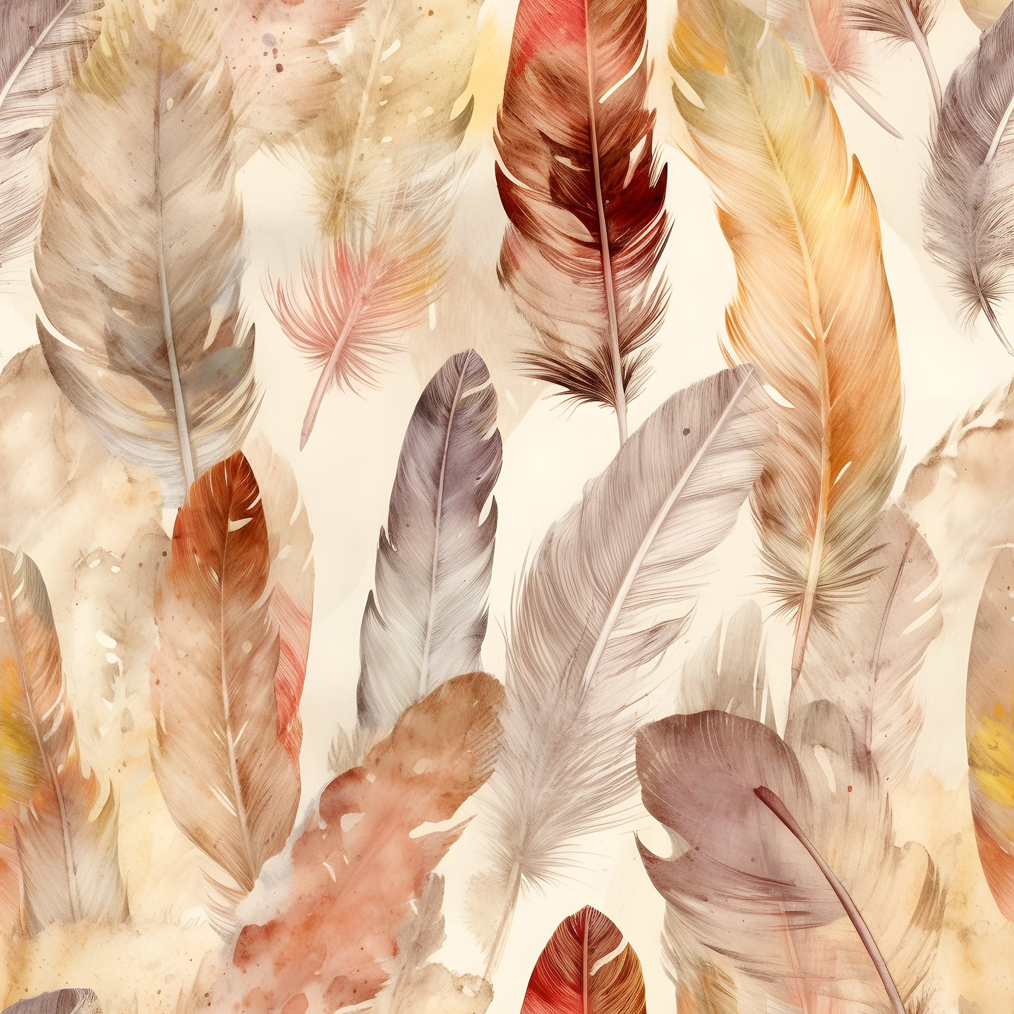 BOHO FEATHERS PATTERN VINYL - MULTIPLE VARIATIONS