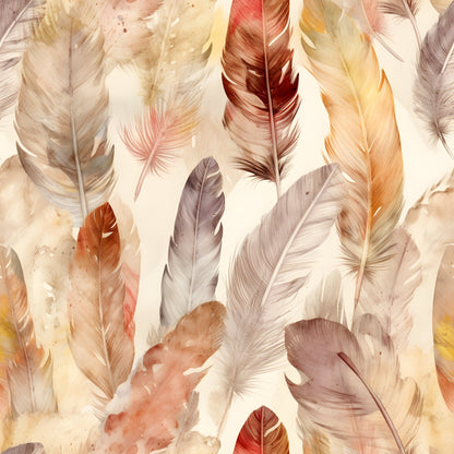 BOHO FEATHERS PATTERN VINYL - MULTIPLE VARIATIONS