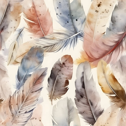 BOHO FEATHERS PATTERN VINYL - MULTIPLE VARIATIONS