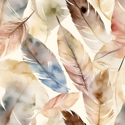 BOHO FEATHERS PATTERN VINYL - MULTIPLE VARIATIONS