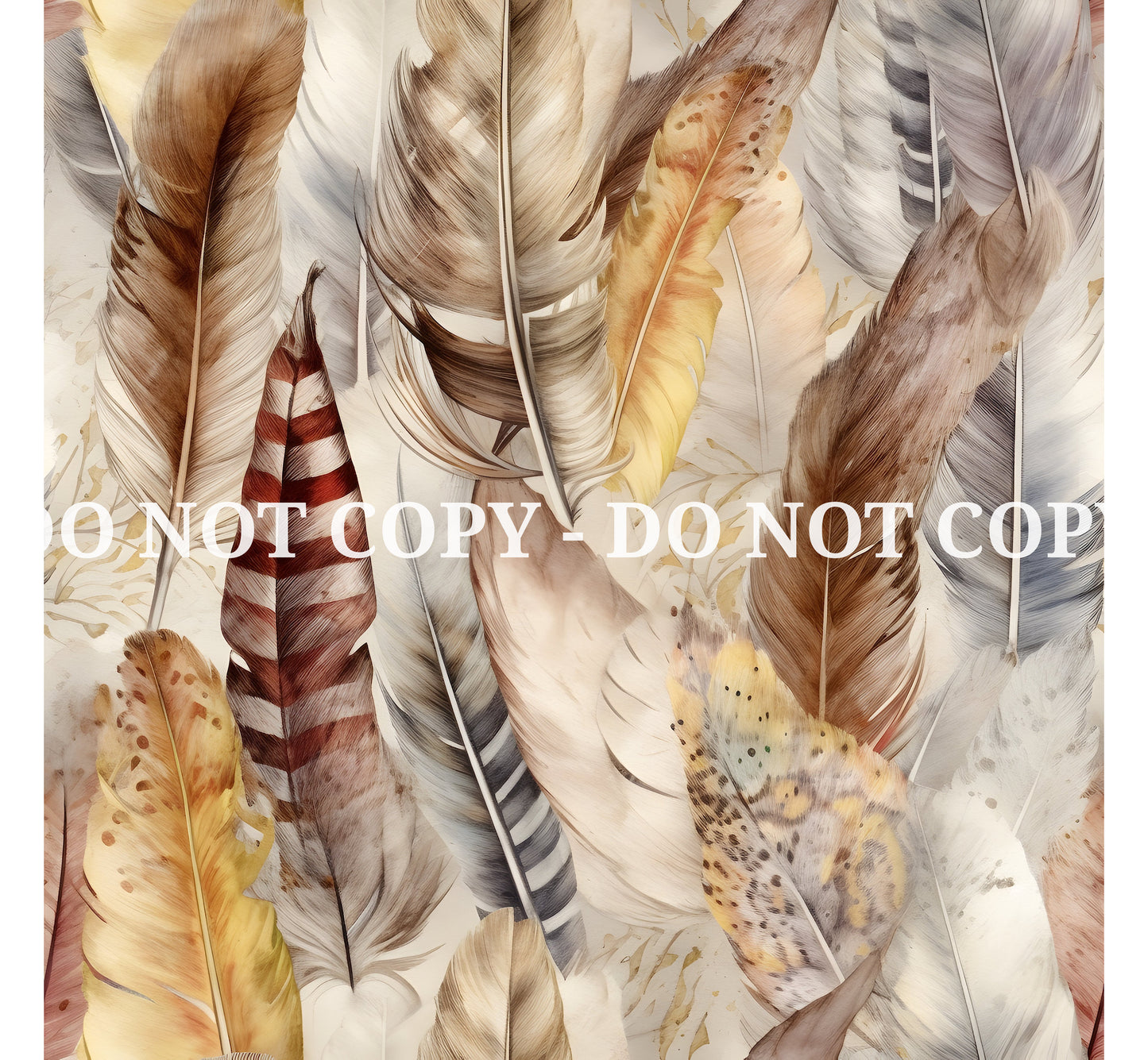 BOHO FEATHERS PATTERN VINYL - MULTIPLE VARIATIONS