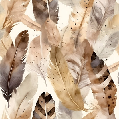 BOHO FEATHERS PATTERN VINYL - MULTIPLE VARIATIONS